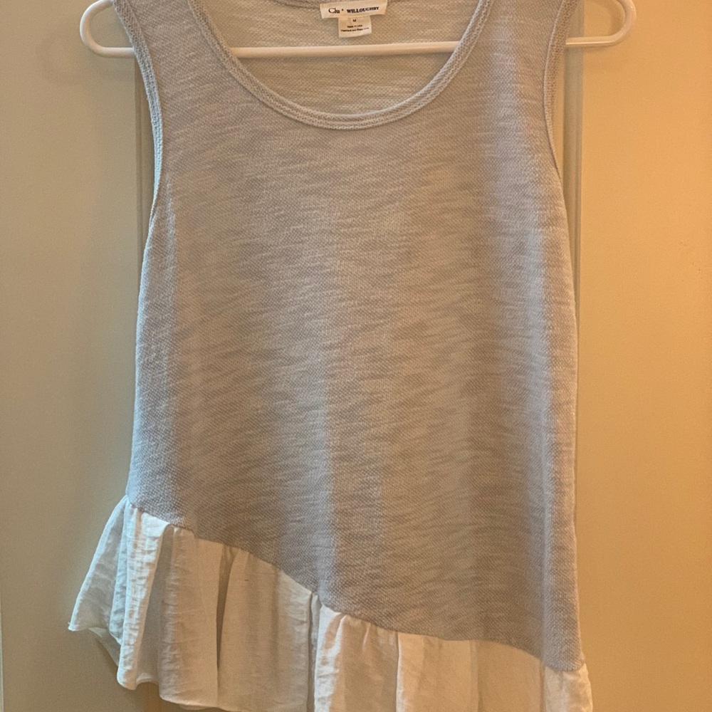Sky Blue and White Tank from Anthropologie
